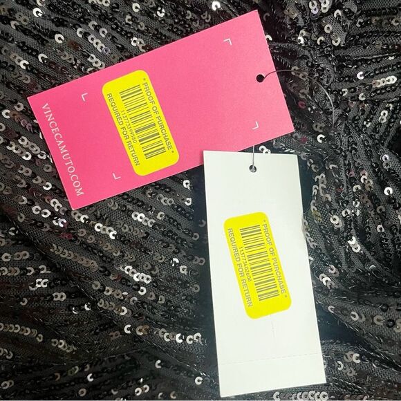 Vince Camuto Black Sequin Long Sleeve Dress - Picture 11 of 14